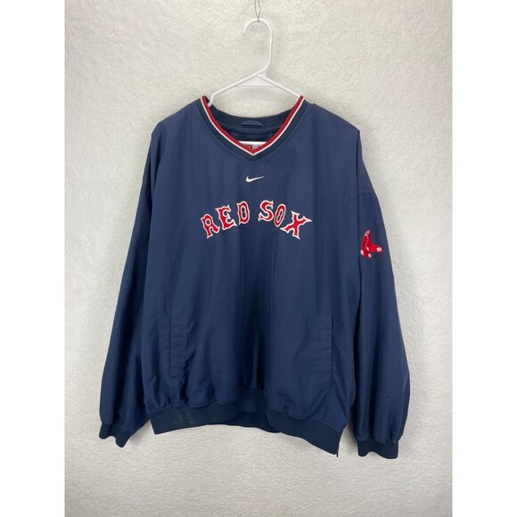 Vintage Nike Red Sox Windbreaker Men’s XL Navy Pullover Center Swoosh MLB - Picture 1 of 10